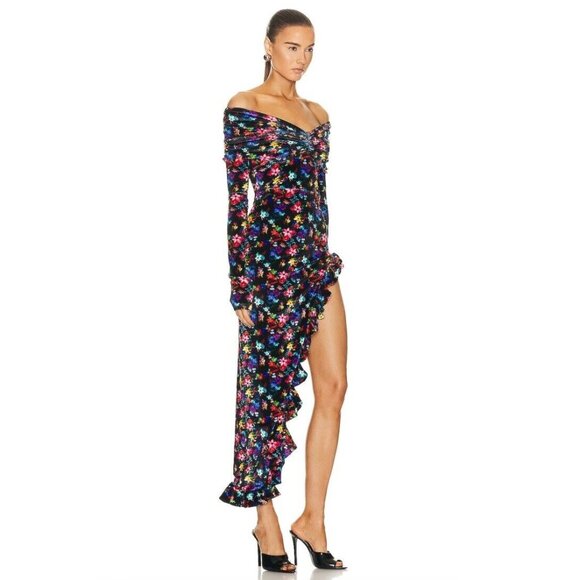 SIEDRES Linni Dress Multi Floral Off Shoulder - Picture 3 of 5